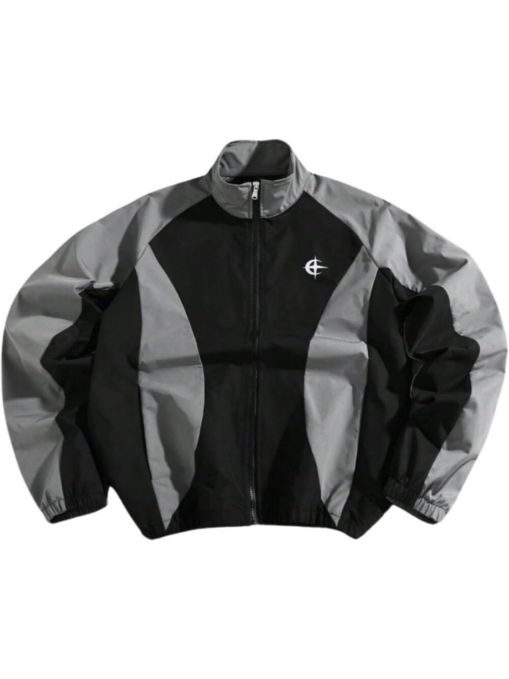 Trendy Men's Y2K Graphic Windbreaker Jacket - Stylish Lightweight Outerwear